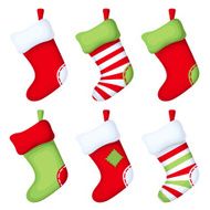 Set of Christmas socks Vector illustration