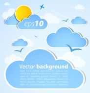 Weather background Blue sky with clouds N4