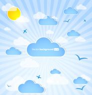Weather background Blue sky with clouds N7