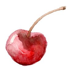 Cherry vector logo design template fruit or food icon