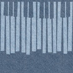 Abstract musical piano keys - seamless background blue jeans N2