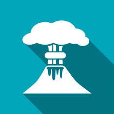 volcano mountain erupting icon N12