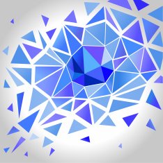 Abstract Crystal Polygon Background Vector N2