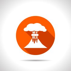volcano mountain erupting icon N13