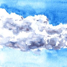 watercolor drawing clouds N3
