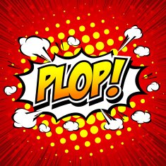 Plop! Comic Expression Vector Text