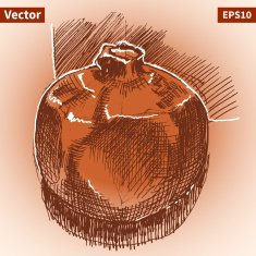 Vector sketch of garnet Illustration for your design N5