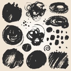 Hand drawn vector spots N2