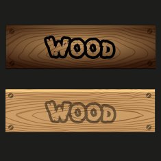 vector wooden banners boards with texture and text eps10