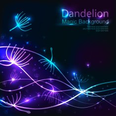 Party design template with Dandelions N2