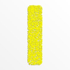 Vector multi color alphabet with grain texture letter I