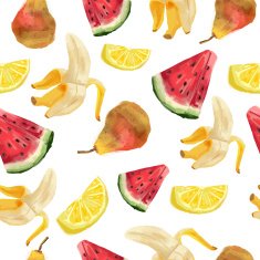 Seamless patterns with fruit Vector
