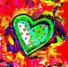painted heart N12
