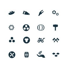 set of agriculture farm icons N4