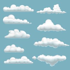 set of cartoon clouds N2