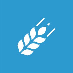 Agriculture icon white on the blue background N2