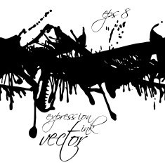 Black and white vector ink splash seamless pattern monochrome N16