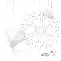 Vector abstract background with gear whee N2