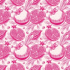 seamless ripe sketch pomegranate