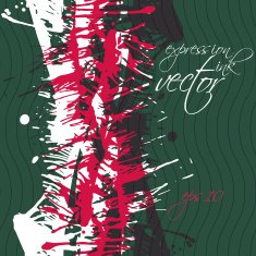 Vector Grungy Watercolor Shaded Painting Expressive Messy Blob N4