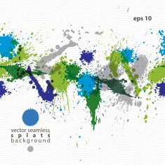 Artistic colorful abstract dirty ink template transparent N2