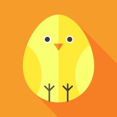Yellow chick egg shaped N2