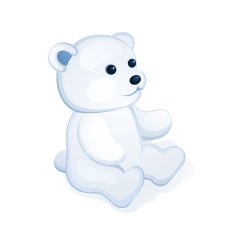 Plush white bear N2