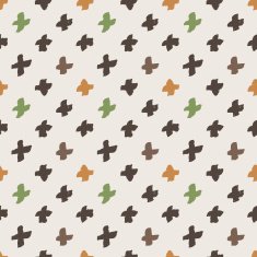 Seamless pattern of colorful hand-painted crosses N2