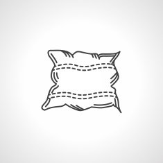 Black vector icon for pillow