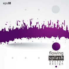 Vector colorful acrylic abstract spot brush painted element