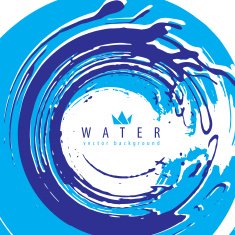 Abstract vector water splash background ink illustration