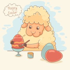 Cute Easter Lamb