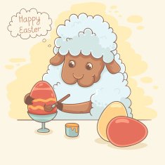 Cute Easter Lamb N2
