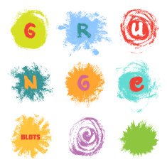 Abstract background with paint blots