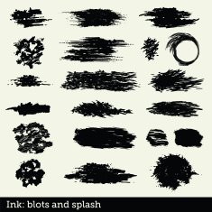 Set of ink blots and splash N2