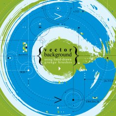 Abstract vector background illustration real ink brush N3