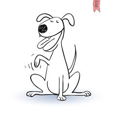 cartoon dog Vector illustration N6