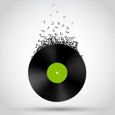 Abstract music background Vinyl disk N3
