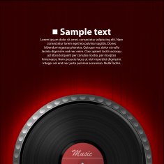 Abstract music background Vinyl disk N5