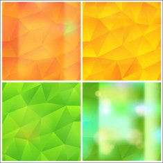 Abstract blurred vector shiny backgrounds set
