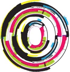 Colorful Grunge Font LETTER o N4
