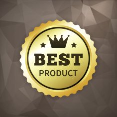 best product business gold label on crumple paper N2
