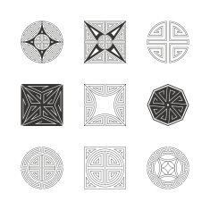 Geometric patterns Collection of China style