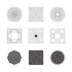 Geometric patterns Collection of China style N2