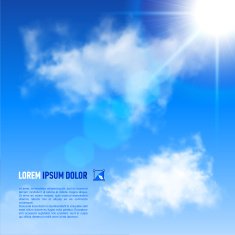 Background with blue sky and clouds Vector N2