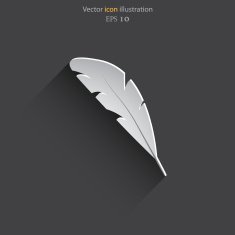 Vector feather pen web icon N3
