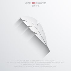 Vector feather pen web icon N8