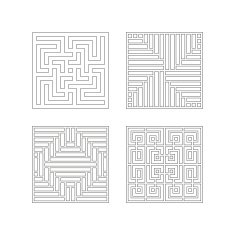 Square patterns Collection of China style N2