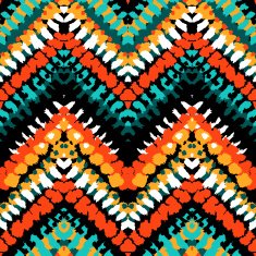 Multicolor hand drawn pattern zigzag N3
