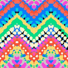 Multicolor hand drawn pattern zigzag N4